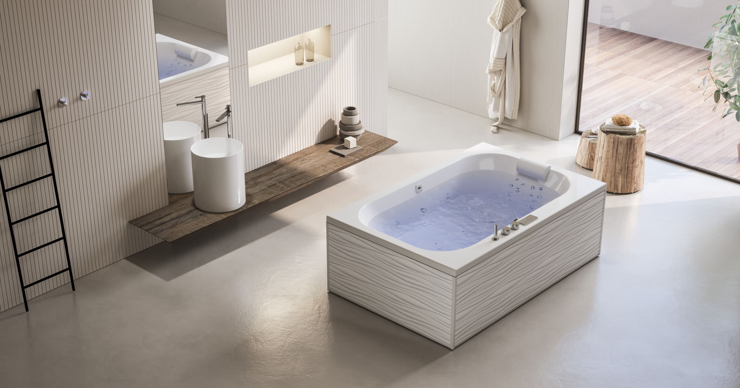 Biocryl acrylic panel return color Vagues width 70cm