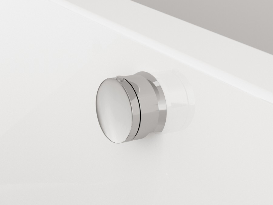 Vidage mélangeur court chromé